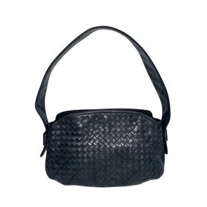 Vintage Neiman Marcus Navy Woven Leather Purse